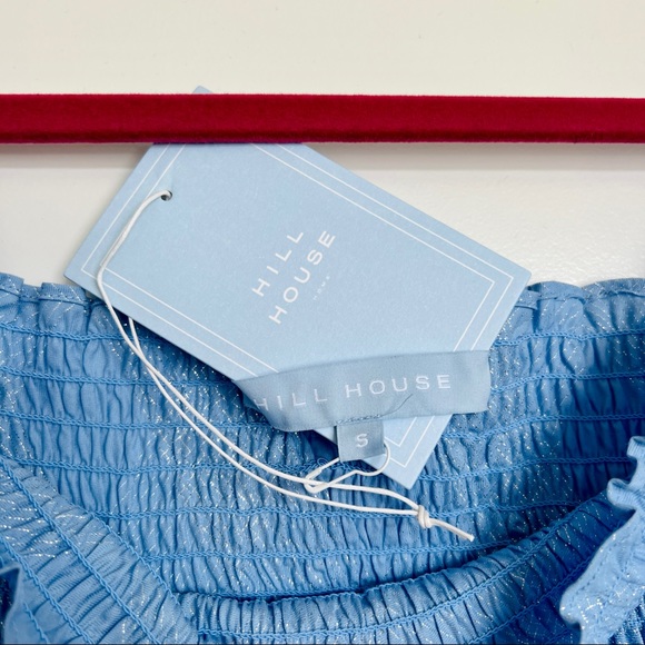 Hill House Home Athena Nap dress in light blue check - Picture 3 of 3